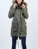 All About Eve Jagged Parka  Khaki