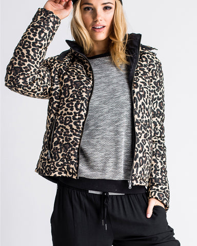 All About Eve Cheetah Puffa Vest  Cheettah