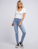 All About Eve Luca Rib Tee White