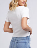 All About Eve Luca Rib Tee White