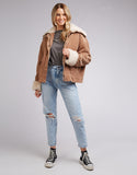 All About Eve Maya Cord Utility Jacket Sand