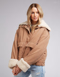 All About Eve Maya Cord Utility Jacket Sand