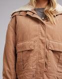 All About Eve Maya Cord Utility Jacket Sand