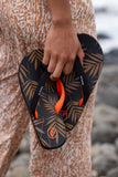 Foamlife  Zikat SC - Womens Flip Flops - Black/Brown