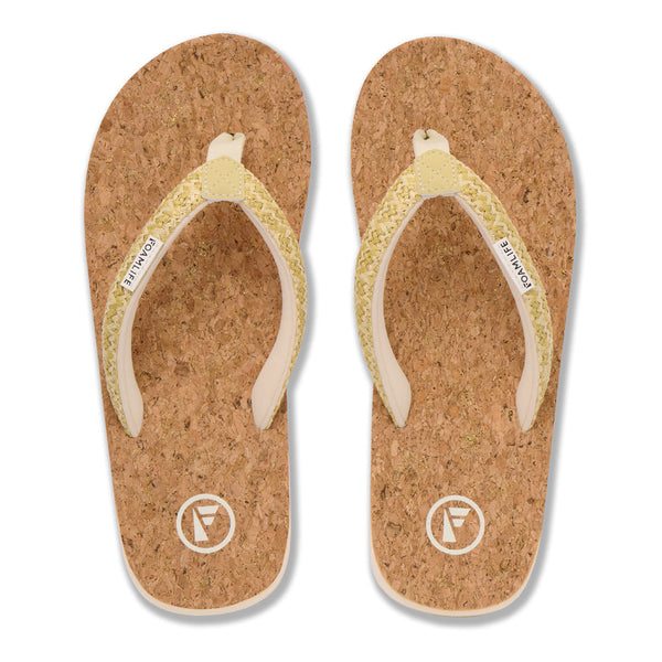 Foamlife  Vayla - Womens Flip Flops - Light Beige
