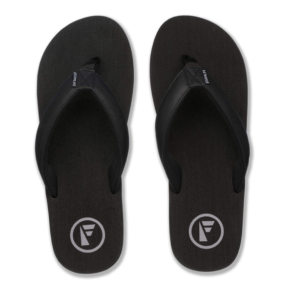 Foamlife  Seales - Mens Flip Flops - Black/Black