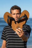 Foamlife  Seales - Mens Flip Flops - Tan/Black