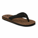 Foamlife  Mully Cork - Mens Flip Flops - Black