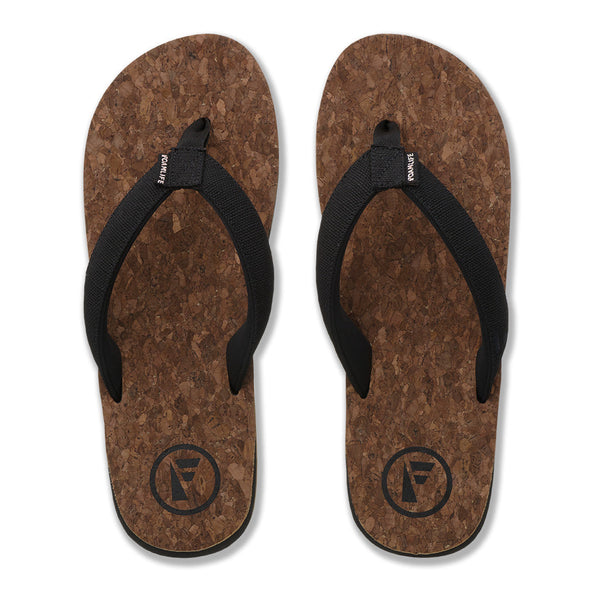 Foamlife  Mully Cork - Mens Flip Flops - Black