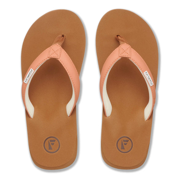 Foamlife  Seales SC - Womens Flip Flops - Brown/Pink Apricot