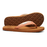 Foamlife  Seales SC - Womens Flip Flops - Brown/Pink Apricot
