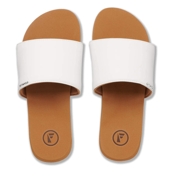 Foamlife  Seales Slide - Womens Slider - Latte Brown/White
