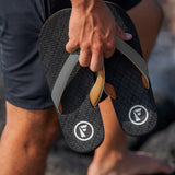 Foamlife  Traad - Mens Flip Flops - Black/Slate Grey