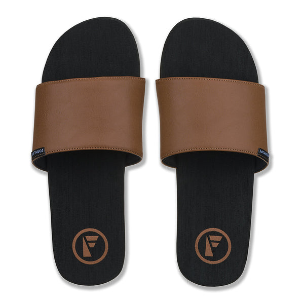 Foamlife  Seales Slide - Mens Slider - Black/Tan