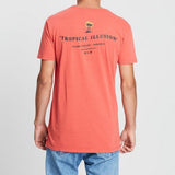 Silent Theory Men's Tropical Illusion Tee Red