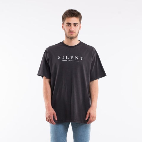 Spell Out Tee Washed Black