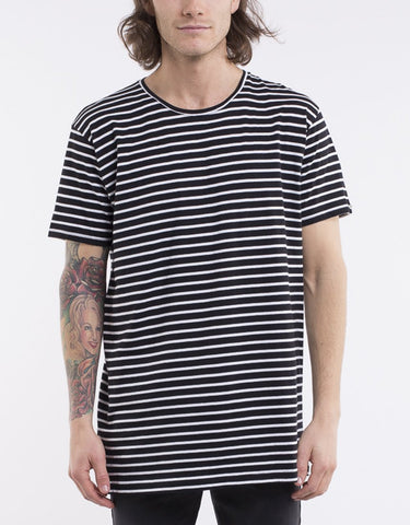 Silent Tee Black And White Stripe