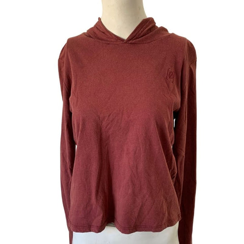 Eclipse L/S Hooded Tee Burgandy