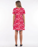 Jane Fit & Flare Dress Red Cherry Blossom