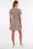 Painted Dot Fit & Flare Dress   Tan Painted Dot Print