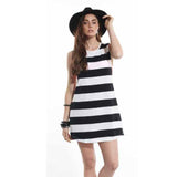 Fonda Thick Stripe Dress Black And White Stripe