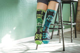 Modeled live action socks, crew socks, skate wear, athletic attire, excellent form, clash of the titans.