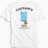 Captain Fin Sanitation Services Premium Tee White