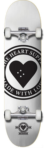 Heart Supply Badge Logo Complete White 8.25"