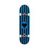 The Heart Supply Round Logo Stripes Complete Neon Blue 8.25"