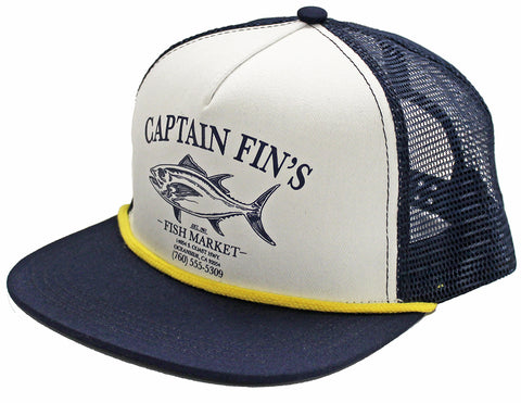 Captain Fin Fish Market Trucker White/Navy (CH173222.WHN)