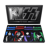 Box set, full collection, collectables, the starchild, the catman, the demon, the spaceman, green, red, purple, blue, chrome, valuable, KISS, iconic rock band, legendary rock group.