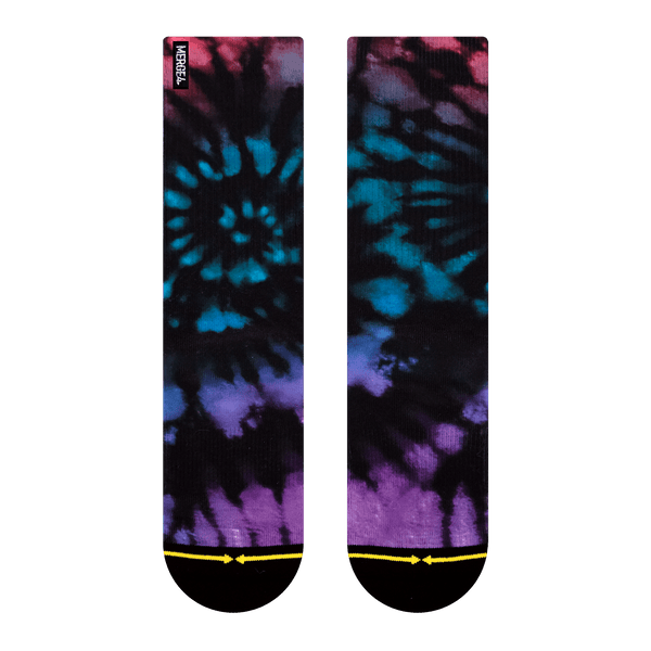 spiral tie day, purple, blue, red, black, dyed, strong socks.
