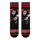 The Demon, Red, KISS, hand, tongue, sun, makeup, stage paint, stripes.