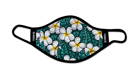 face mask, Hawaiian, flowers, petals, leaves, foliage, brush, delicate beauty.