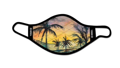 stitched, quilt, sunset, sunrise, golden hour, face shield, protection, deflection, nullification.