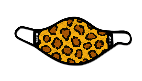 Cheetah print, face mask, shield, covering, face shield, straps, leopard.