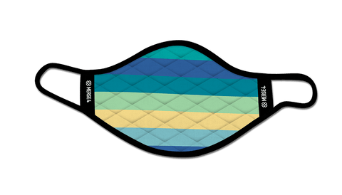 stripes, blue, teal, beige, light blue, green, turquoise.