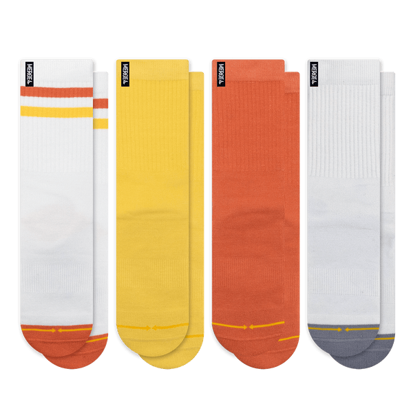 bundle, white, orange, blood orange, yellow, gold, sun, white with gold and orange stripe.