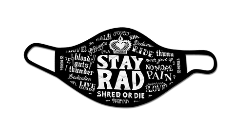stay rad skate socks, face mask, facial covering, virus protection