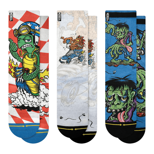 skate legend, skateboard pioneer, 3 pack, sock bundle, classic skate socks.