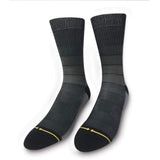 modeled socks, in action, classic design, versatile socks, black, grey, white.