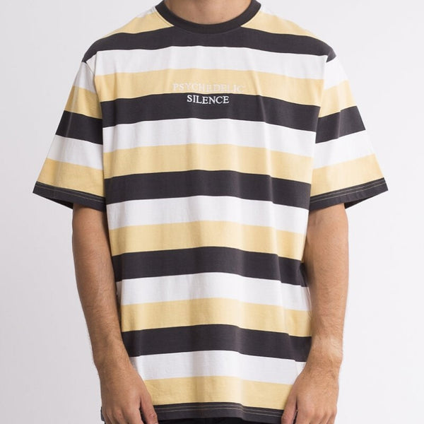 Silent Theory Men's Psychedelic Silence S/S Tee Stripe