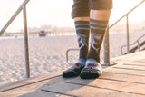 pier, wharf, black socks, shark socks, crew socks, cool socks for men, skate socks for men