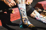 pull up, action shot, calf, tattoo, comfy, cozy, action sports socks