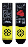 sock back, design continued, all is devo, devo is all, cherry picked imagery, iconic.