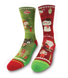 modeled socks, worn, stocking stuffer, great gift, ornament, blocks, yellow crescent moon.
