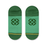 ankle sock bottom, green on green, fresh sock 
