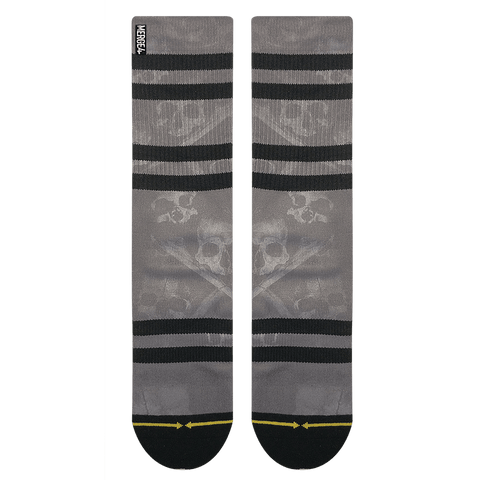grey, black streaks, gray skulls, black stripes, gray socks, dual canvas
