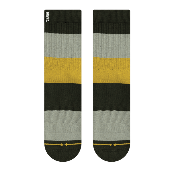 striped sock, collection, black, gray, yellow, striped pattern